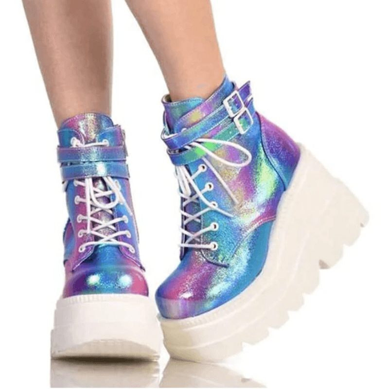 Gen Z K-POP Streetwear: Kerri Y2K Style Platform Boots