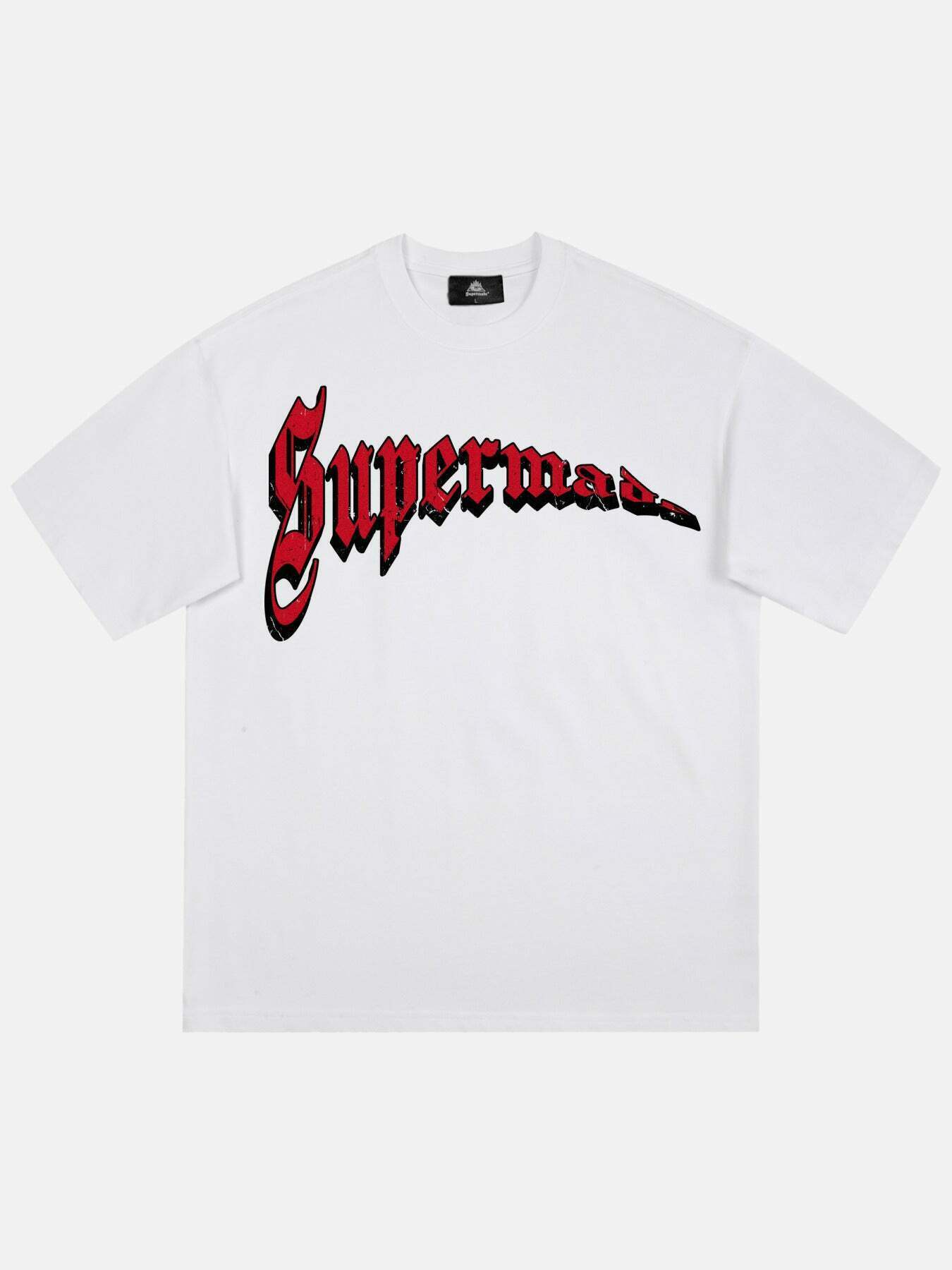 Gen Z K-POP Streetwear: Logo Print Tee for Y2K Fashion