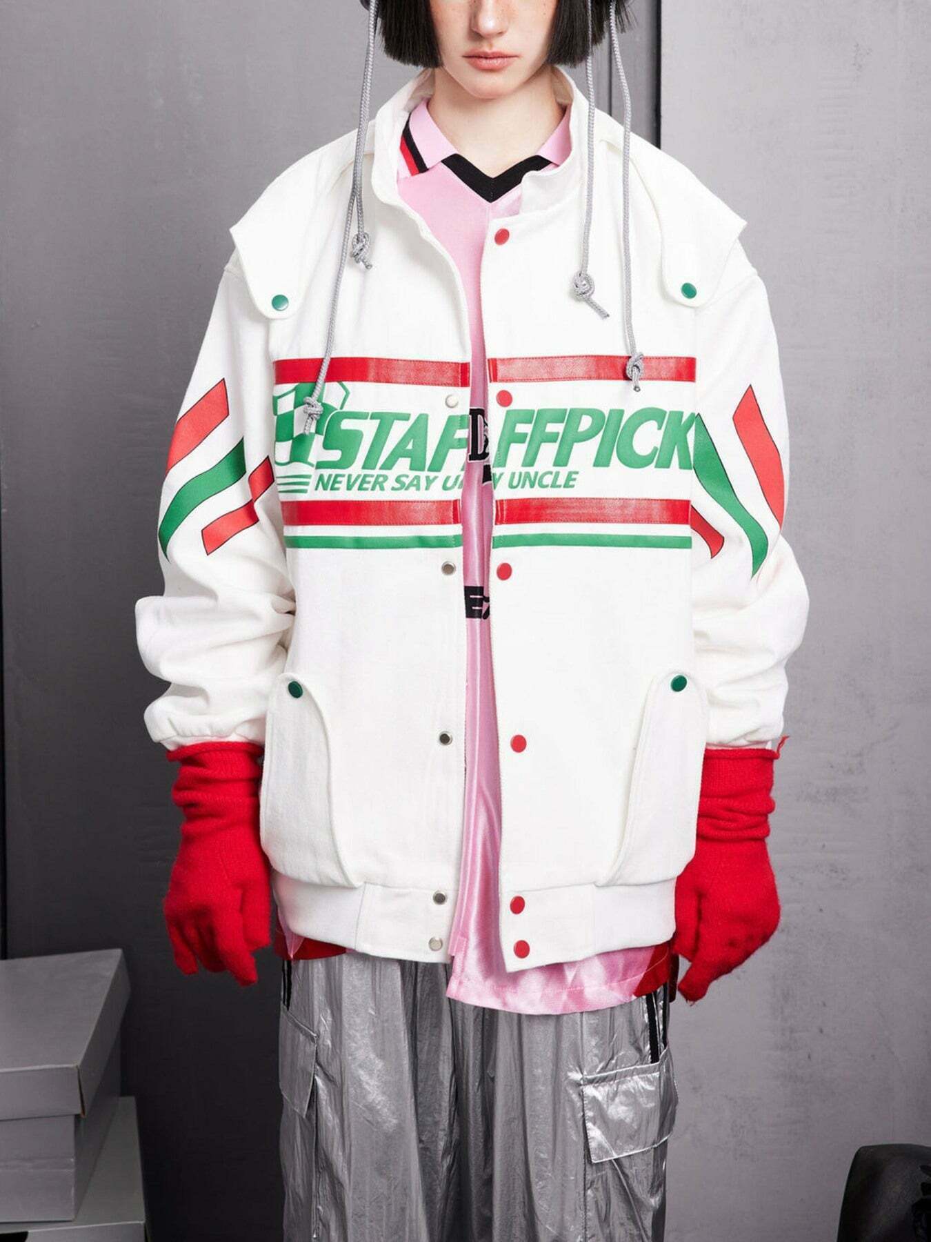 Gen Z K-POP Streetwear: Loose Fit Biker Wind Baseball Jacket