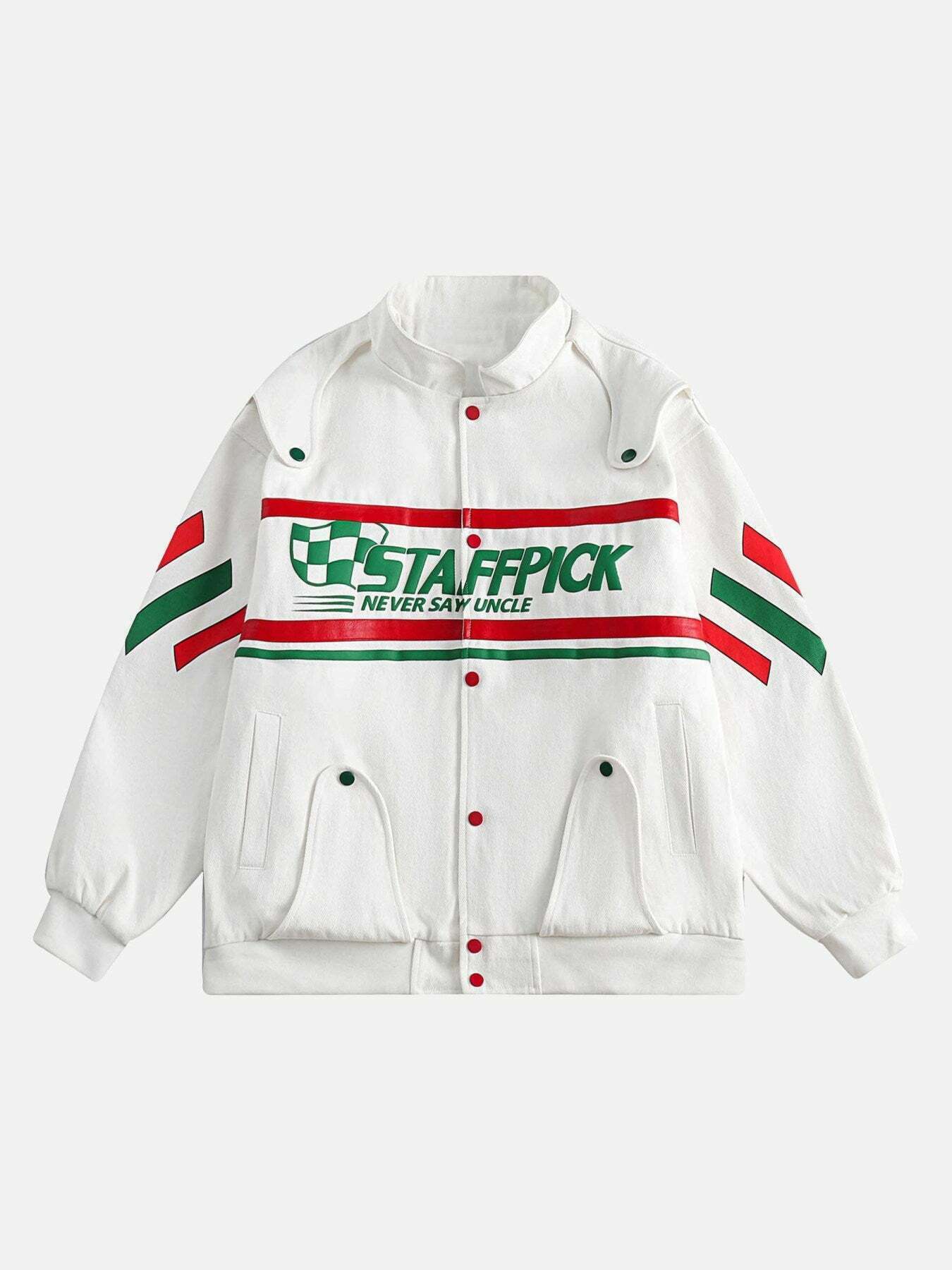 Gen Z K-POP Streetwear: Loose Fit Biker Wind Baseball Jacket