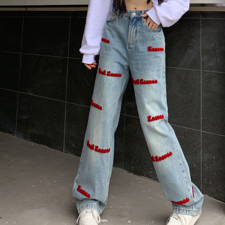 Gen Z K-POP Streetwear: Sidney Vintage Jeans for Y2K Fashion