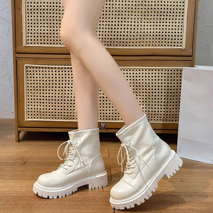 Gen Z K-POP Streetwear: Stylish Thick Sole Short Boots