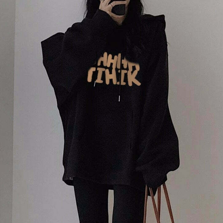 Gen Z K-POP Streetwear Sweatshirt with Wrap Collar and Double Layer Design