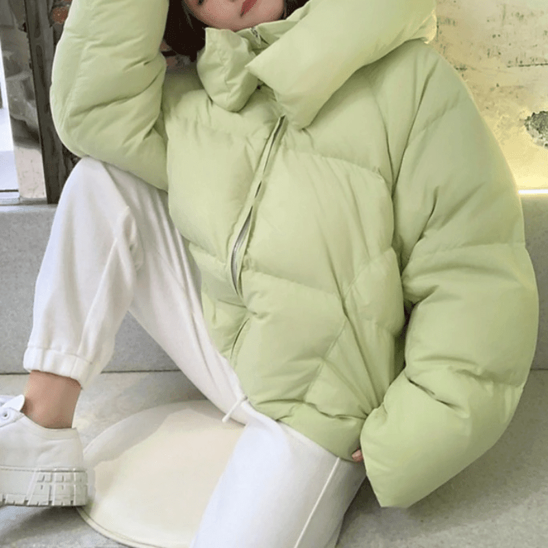 Gen Z K-POP Streetwear: Tara Y2K Puffer Jacket for Trendsetters