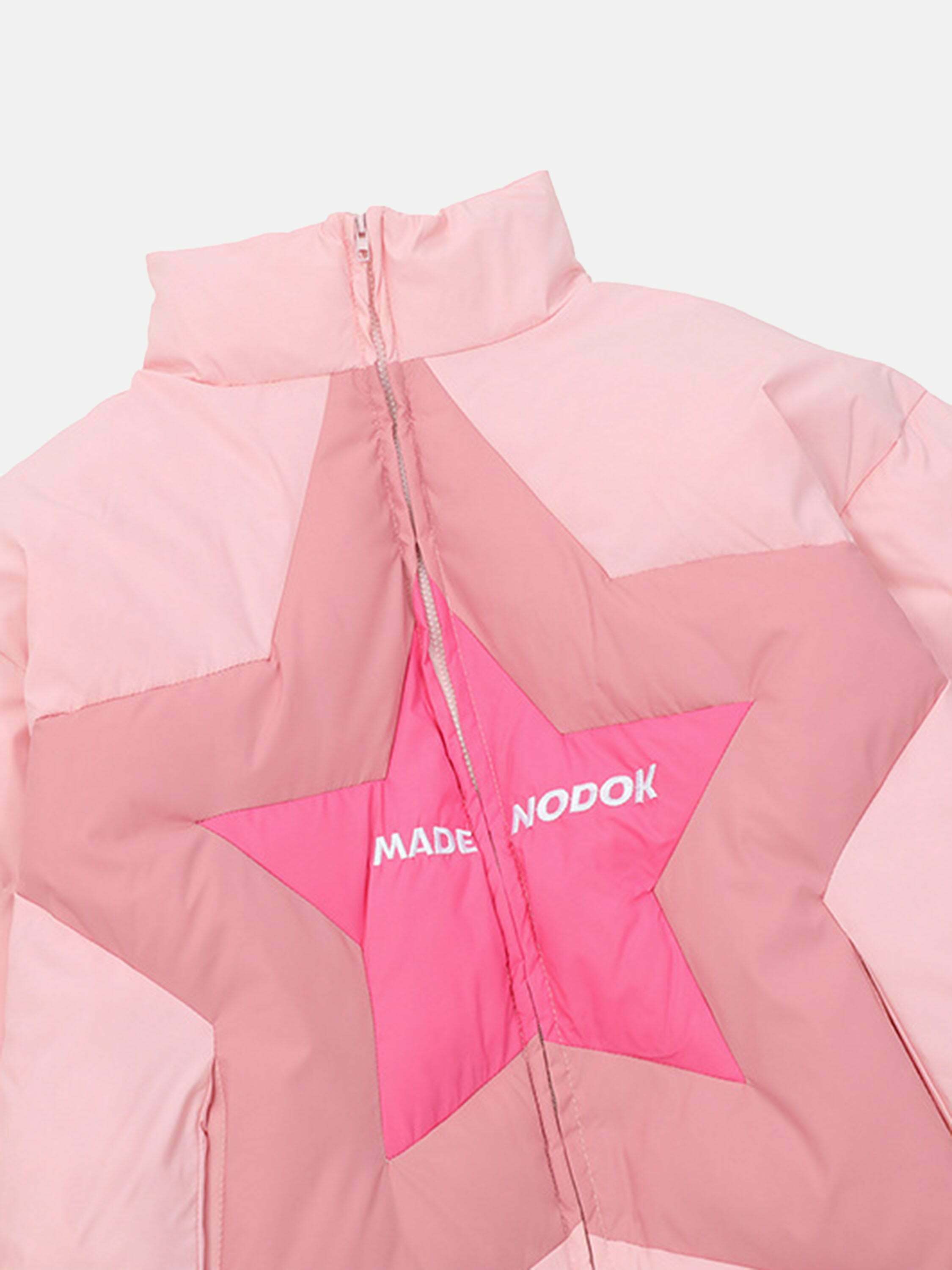 Gen Z K-POP Streetwear: Thick Cotton Stand-up Collar Jacket