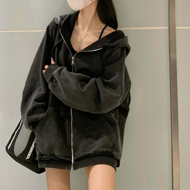 Gen Z K-POP Streetwear: Trendy Oversized Hoodie for Y2K Fashion