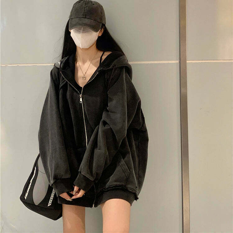 Gen Z K-POP Streetwear: Trendy Oversized Hoodie for Y2K Fashion