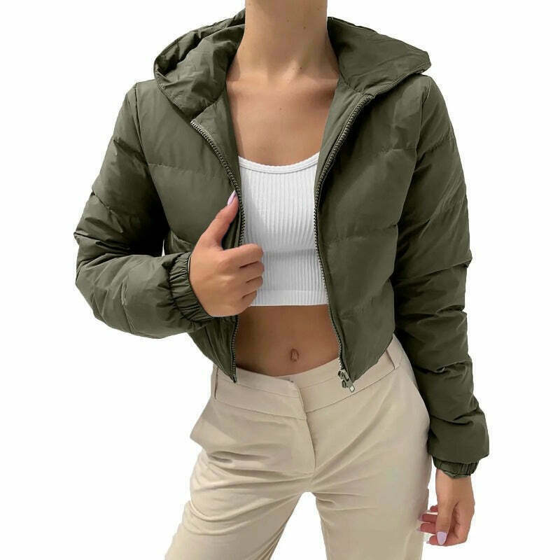 Gen Z K-POP Streetwear: Trendy Y2K Puffer Jacket for Fashion Enthusiasts