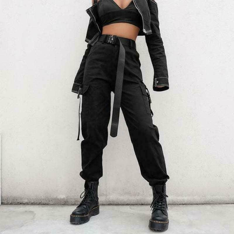 Gen Z K-POP Streetwear: Uno Cargo Pants for Y2K Style