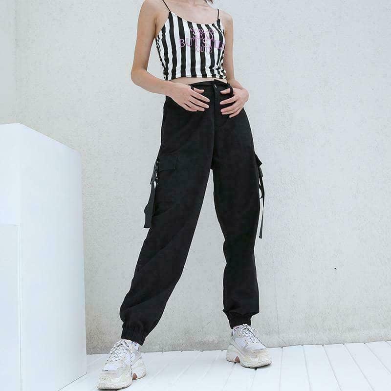 Gen Z K-POP Streetwear: Uno Cargo Pants for Y2K Style