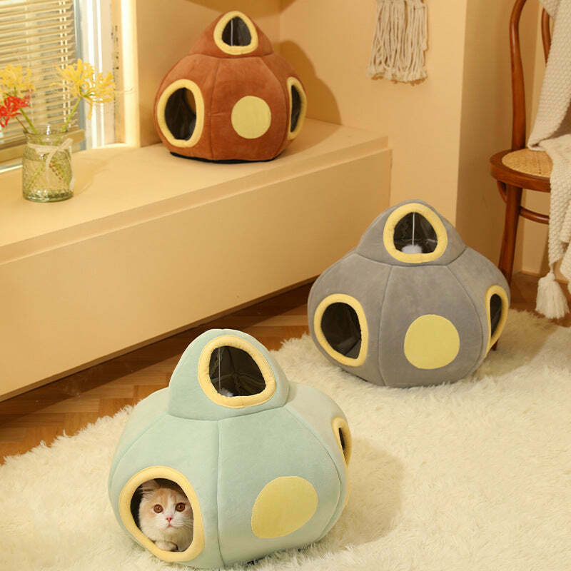 Gen Z K-POP Streetwear: Washable Cat Tunnel Spaceship