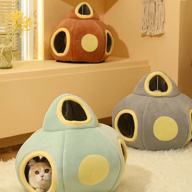 Gen Z K-POP Streetwear: Washable Cat Tunnel Spaceship