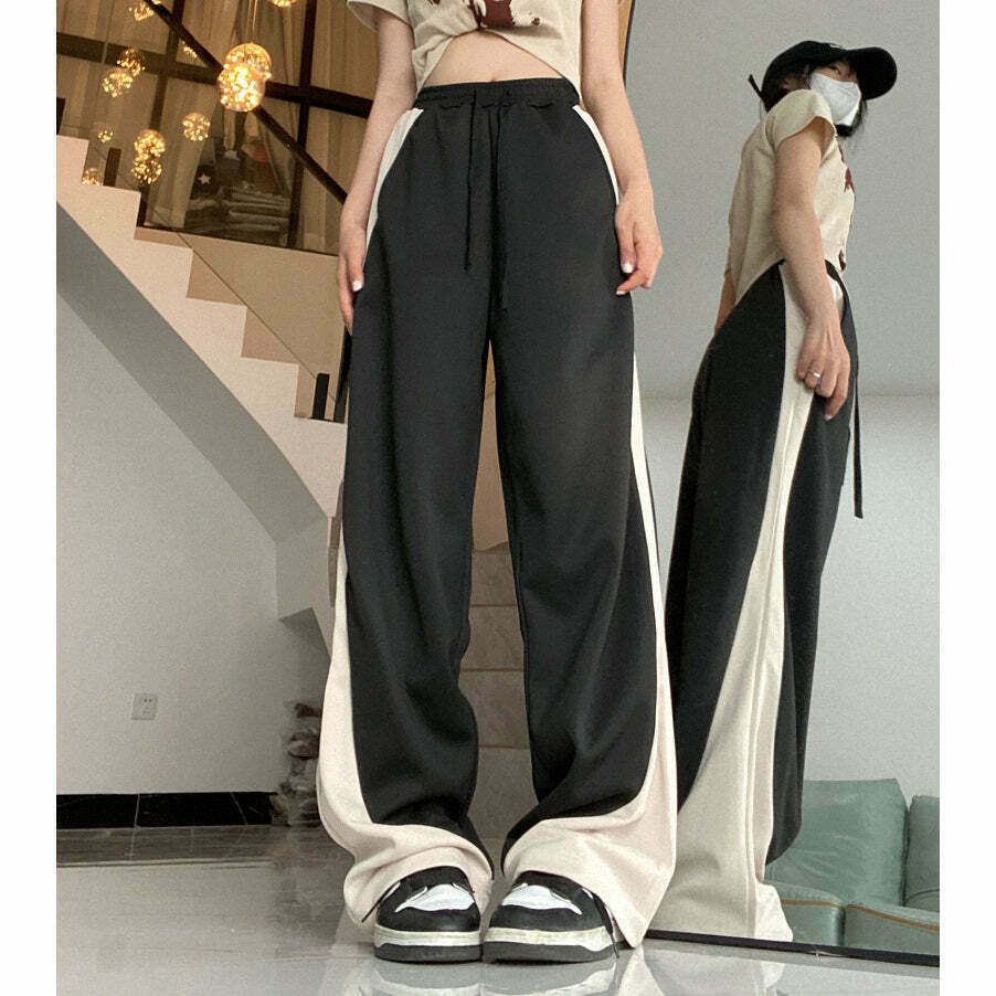 Gen Z K-POP Streetwear: Wide-Leg All-Match Drape Trousers