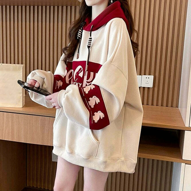 Gen Z K-POP Streetwear Y2K Cotton Sweatshirt Plus Size Top