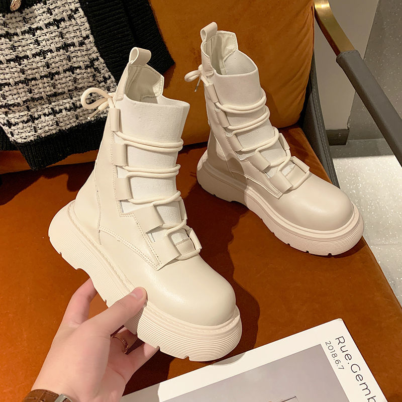 Gen Z K-POP Streetwear: Y2K Elasto Boots for Fashion-forward Looks