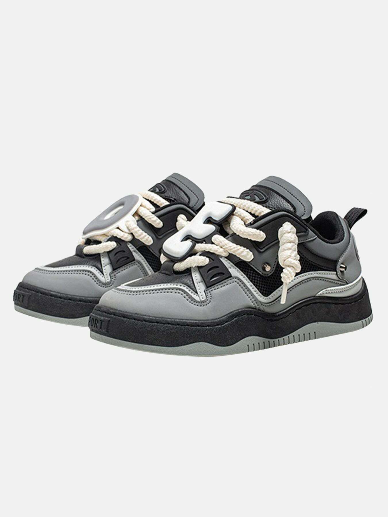 Gen Z K-POP Streetwear: Y2K Thick Sole Platform Sneakers