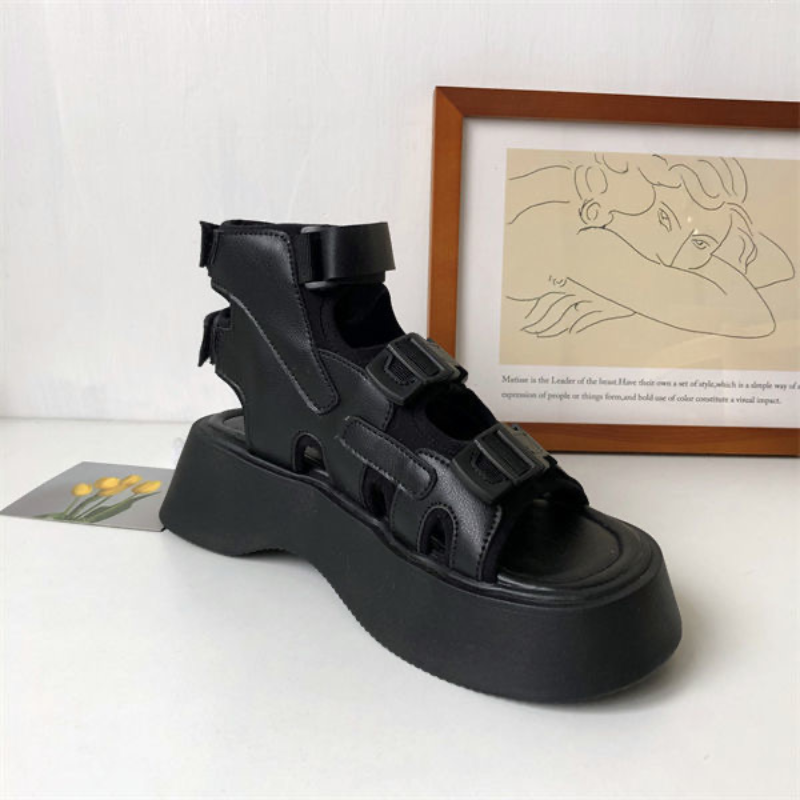 Gen Z K-POP Y2K Buckle Sandals for Streetwear Fashion