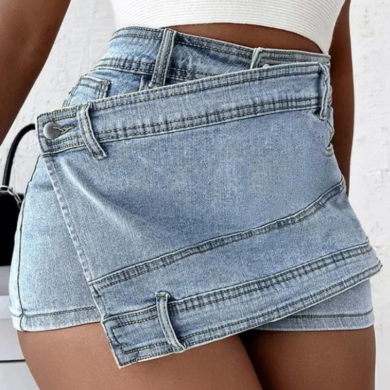 Gen Z K-POP Y2K Streetwear: Elise Denim Sexy Shorts