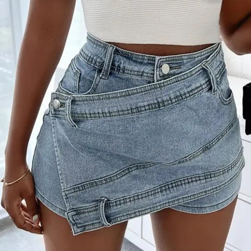 Gen Z K-POP Y2K Streetwear: Elise Denim Sexy Shorts