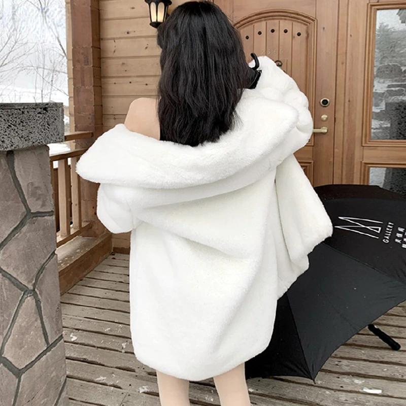 Gen Z K-POP Y2K Streetwear Fluffy Coat for Trendy Fashionistas