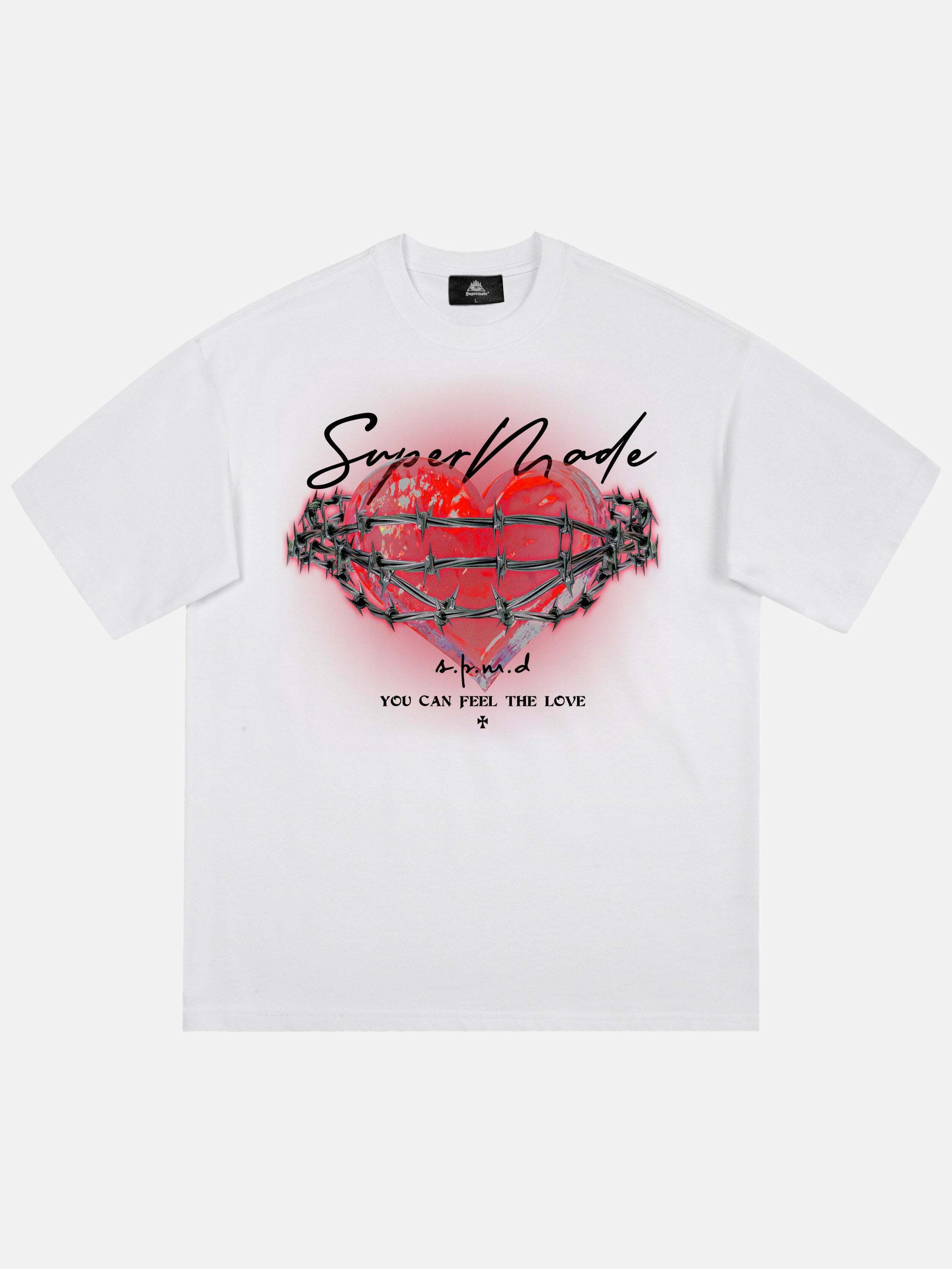 Gen Z Love Print Tee: Trendy K-POP Streetwear for Y2K Style