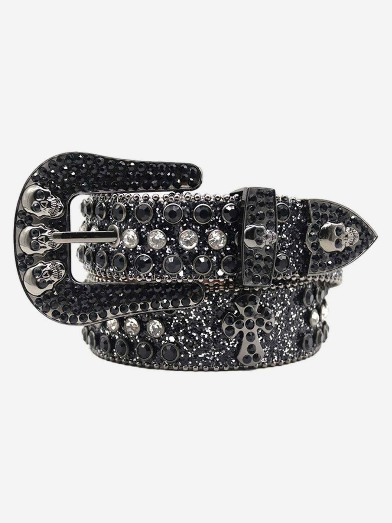 Gen Z Rhinestone Beaded Belt for K-POP Streetwear & Y2K Fashion