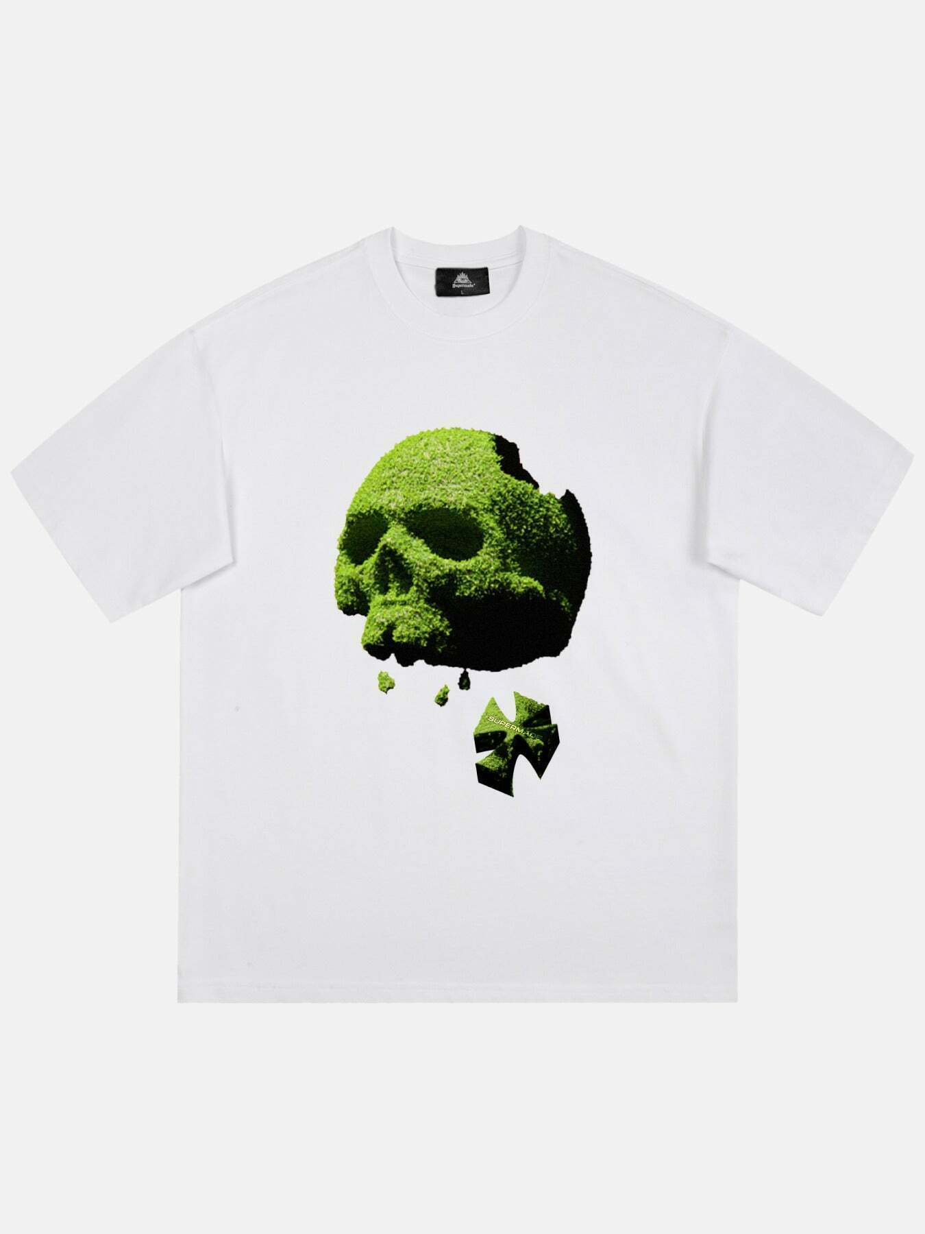 Gen Z Skull Print Tee - Trendy K-POP Streetwear for Y2K Style