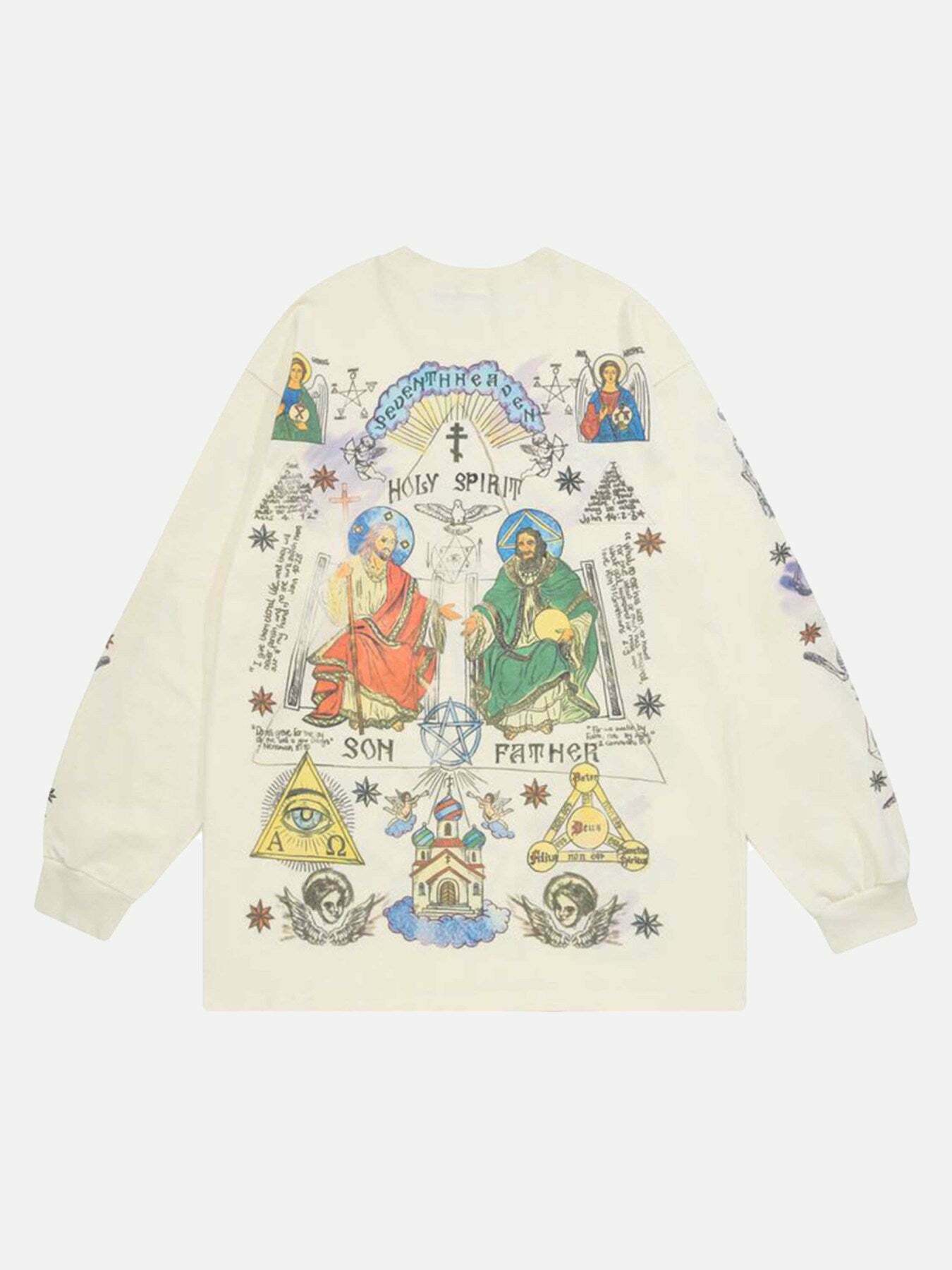 Gen Z Streetwear: American Graffiti Long Sleeve Tee for K-POP & Y2K Fans