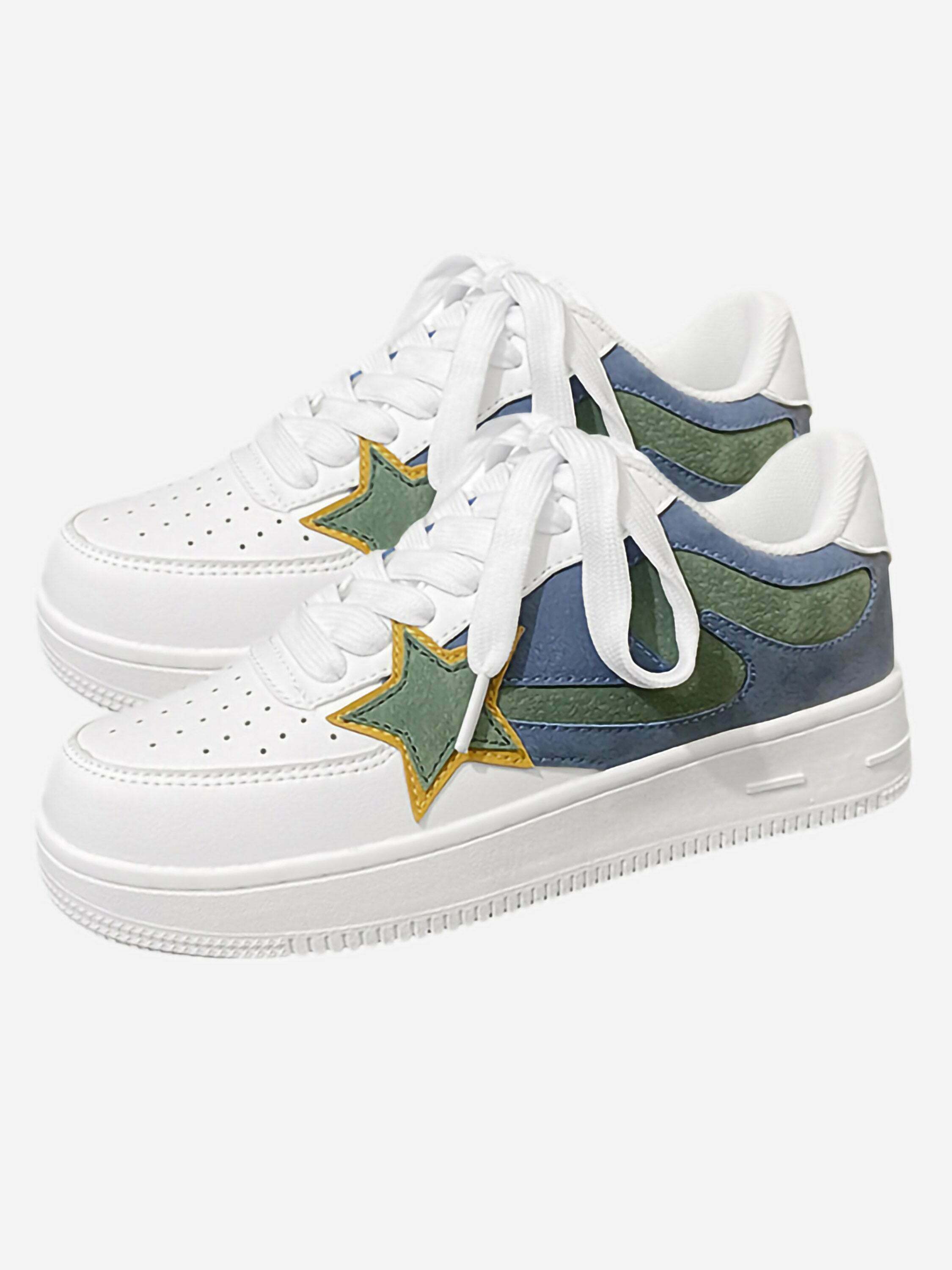 Gen Z Streetwear: American Star Element Thick Sole Sneakers