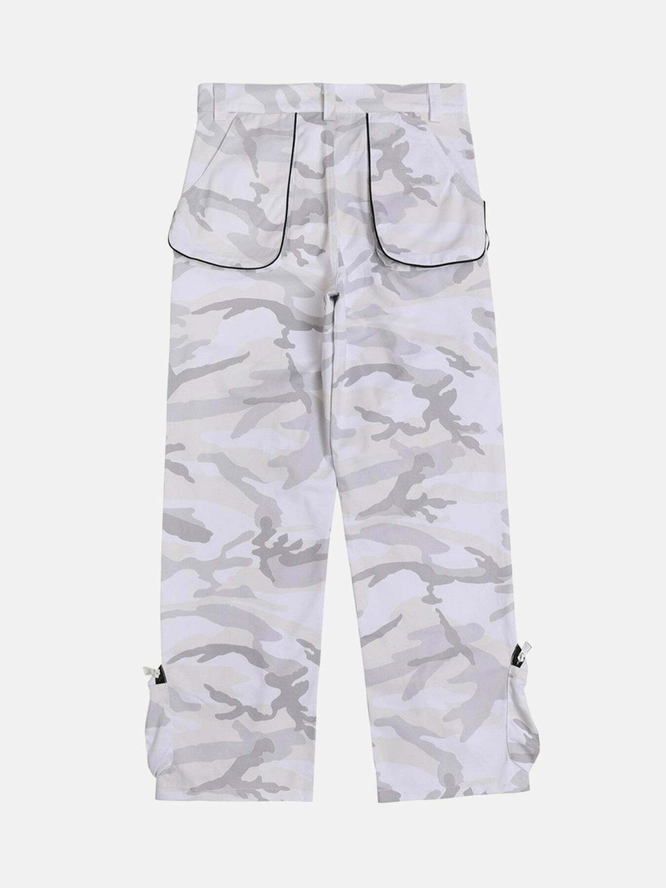 Gen Z Streetwear: Camo Work Pants with 3D Pockets for K-POP & Y2K Style