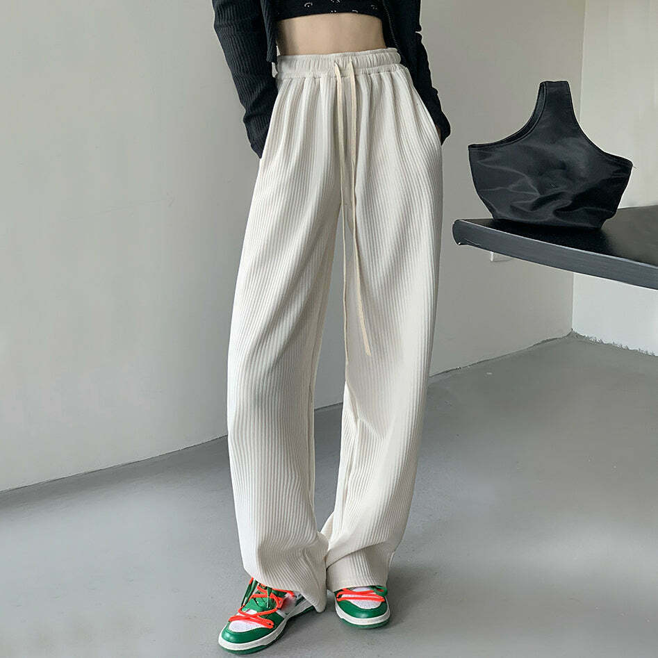 Gen Z Streetwear: High Waist Drawstring Sport Pants for Casual Style