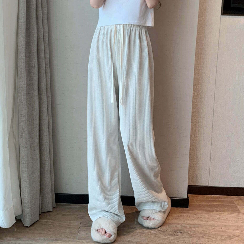 Gen Z Streetwear: High-Waisted Wide-Leg Pants for K-POP & Y2K Style