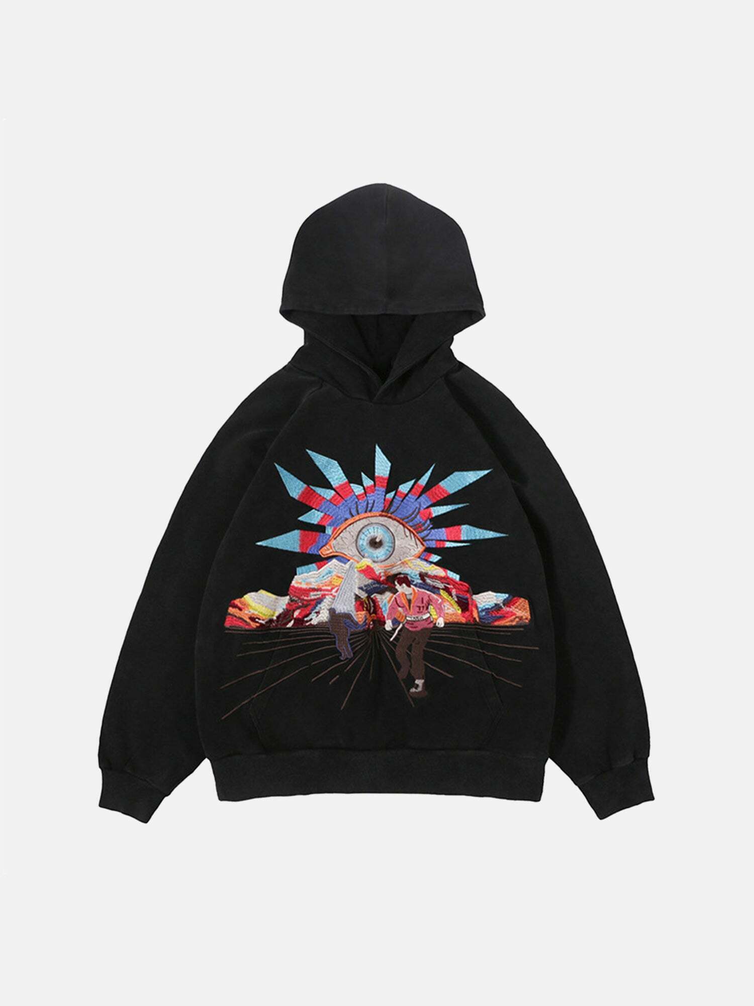 Gen Z Streetwear: Hip-hop Embroidered Hoodie for K-POP & Y2K Style