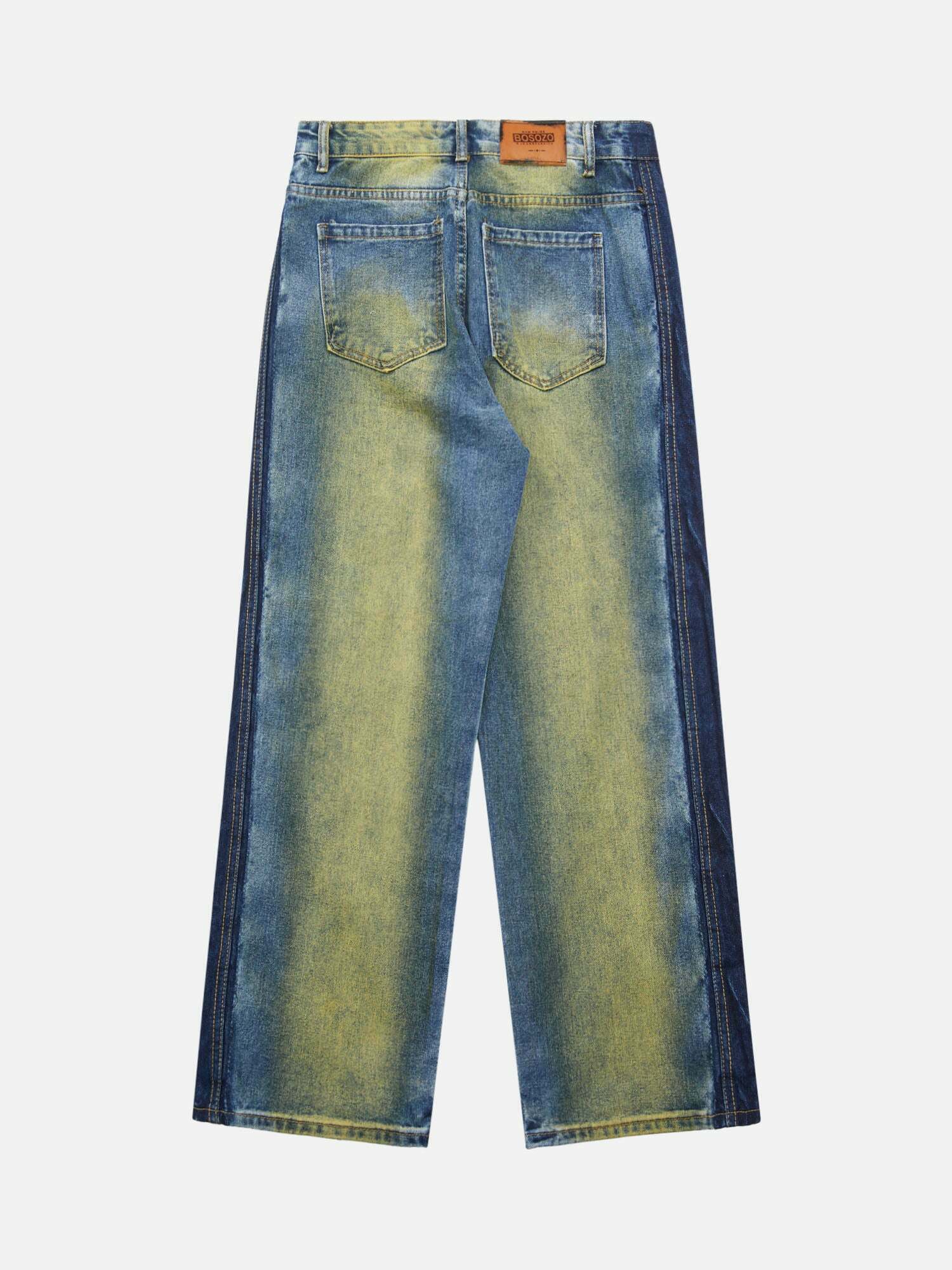 Gen Z Streetwear: Hip-hop Washed Distressed Spray-dyed Jeans