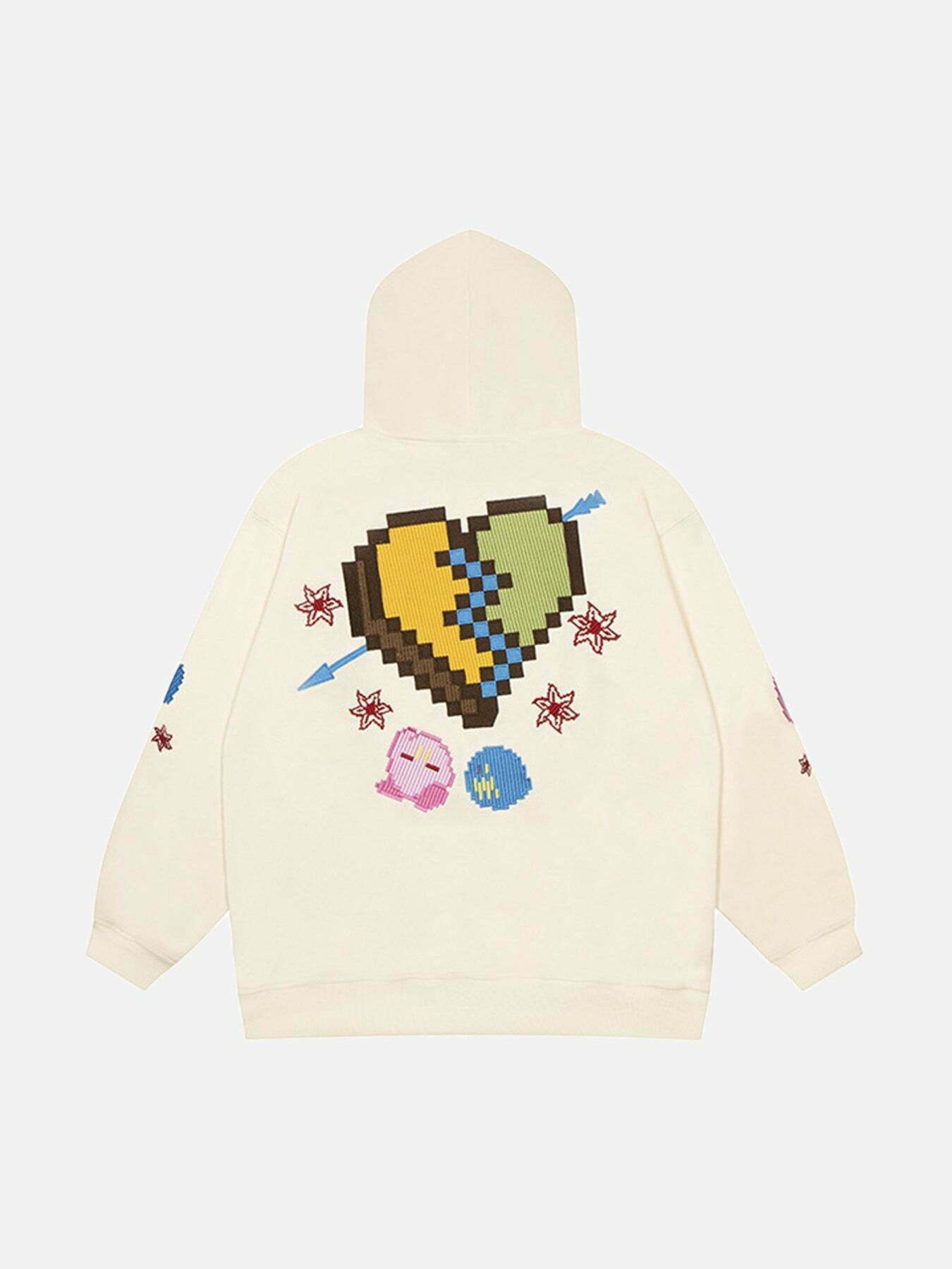 Gen Z Streetwear: Planet Graphic Hooded Zipper Hoodie for K-POP & Y2K Style