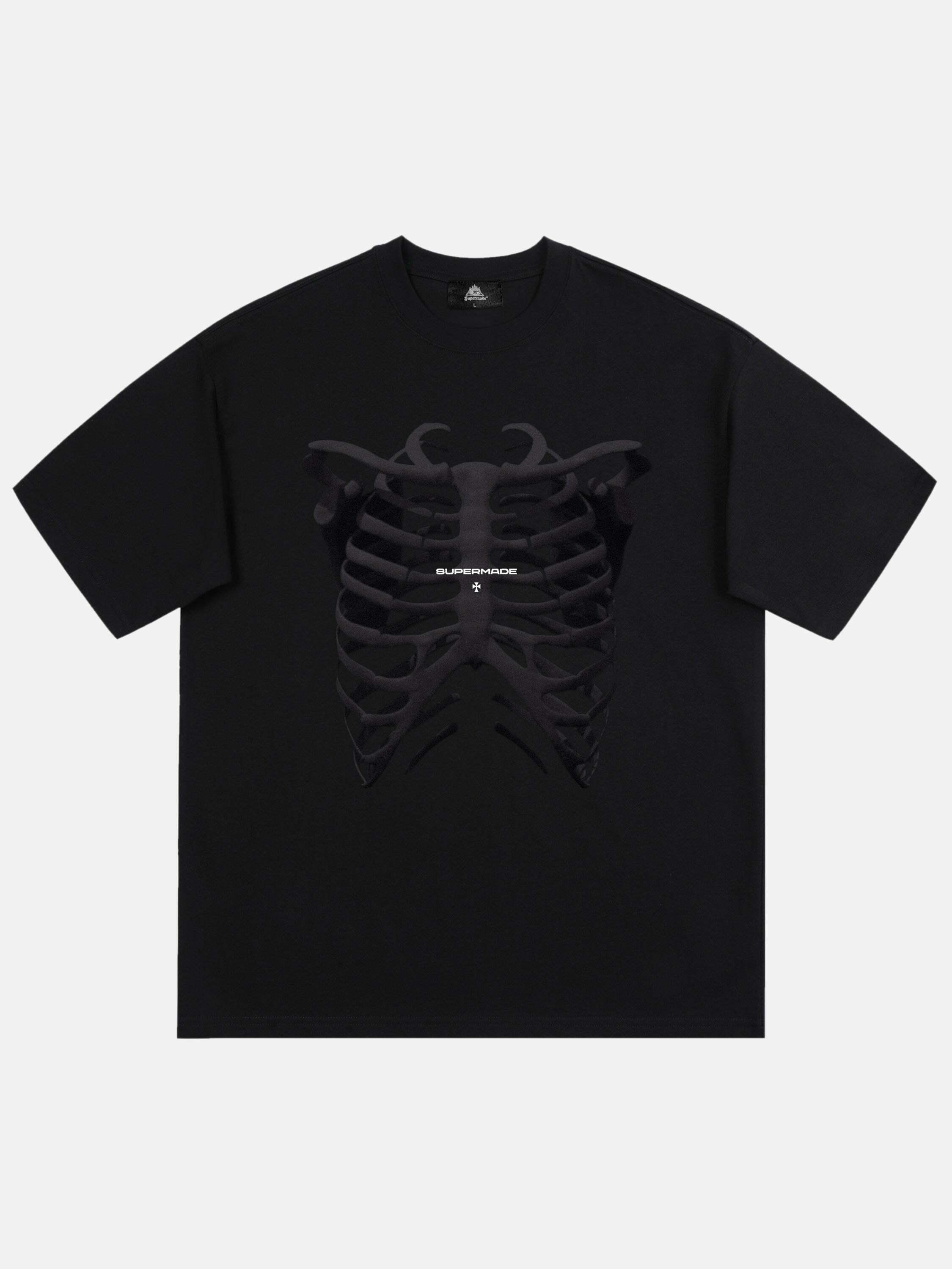 Gen Z Streetwear: Skull Print Tee for K-POP & Y2K Fashion