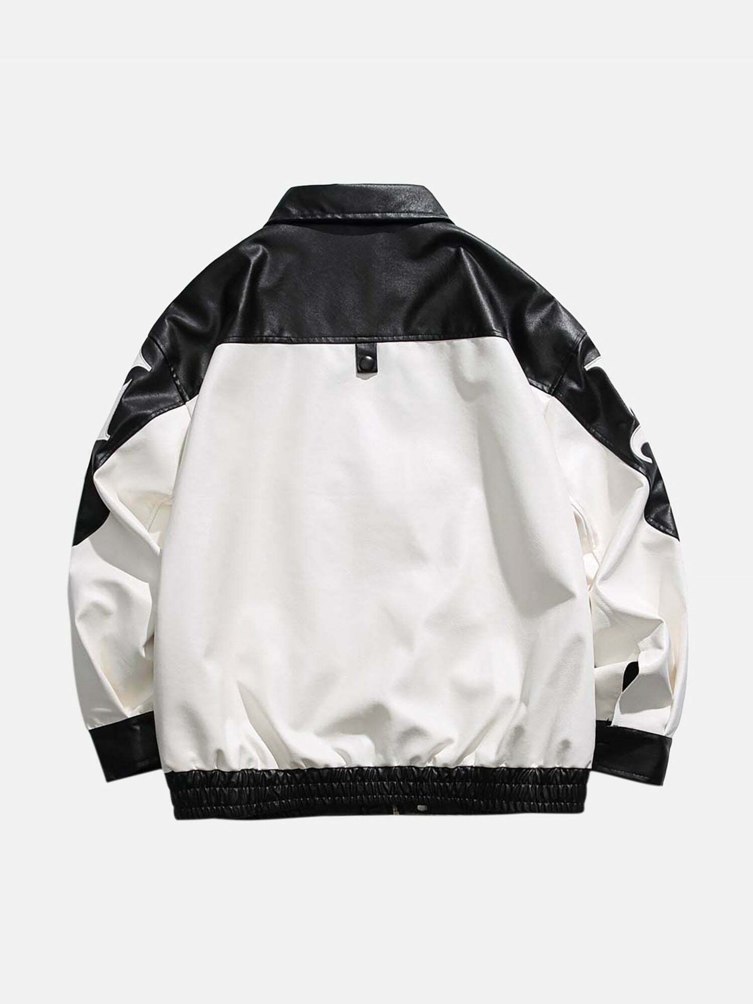 Gen Z Streetwear: Trendy Color Block Patchwork Jacket for K-POP Fashion