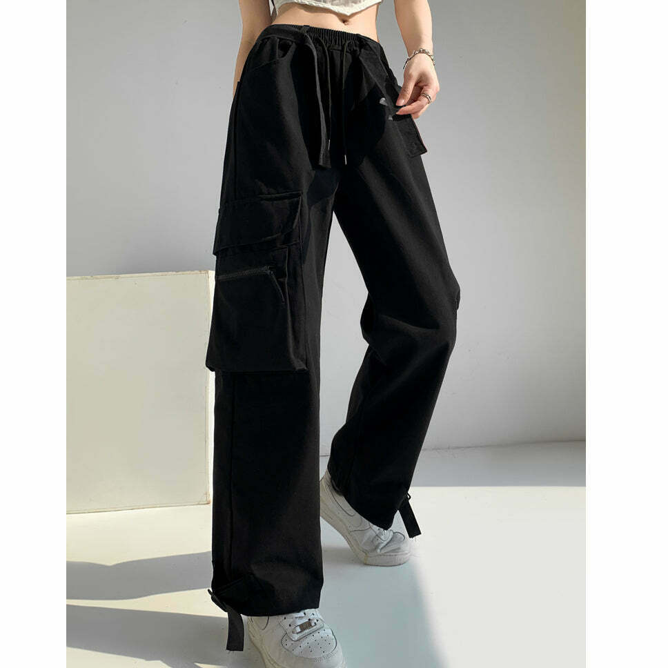 Gen Z Streetwear: Wide Leg Cargo Pants for Hip Hop Style