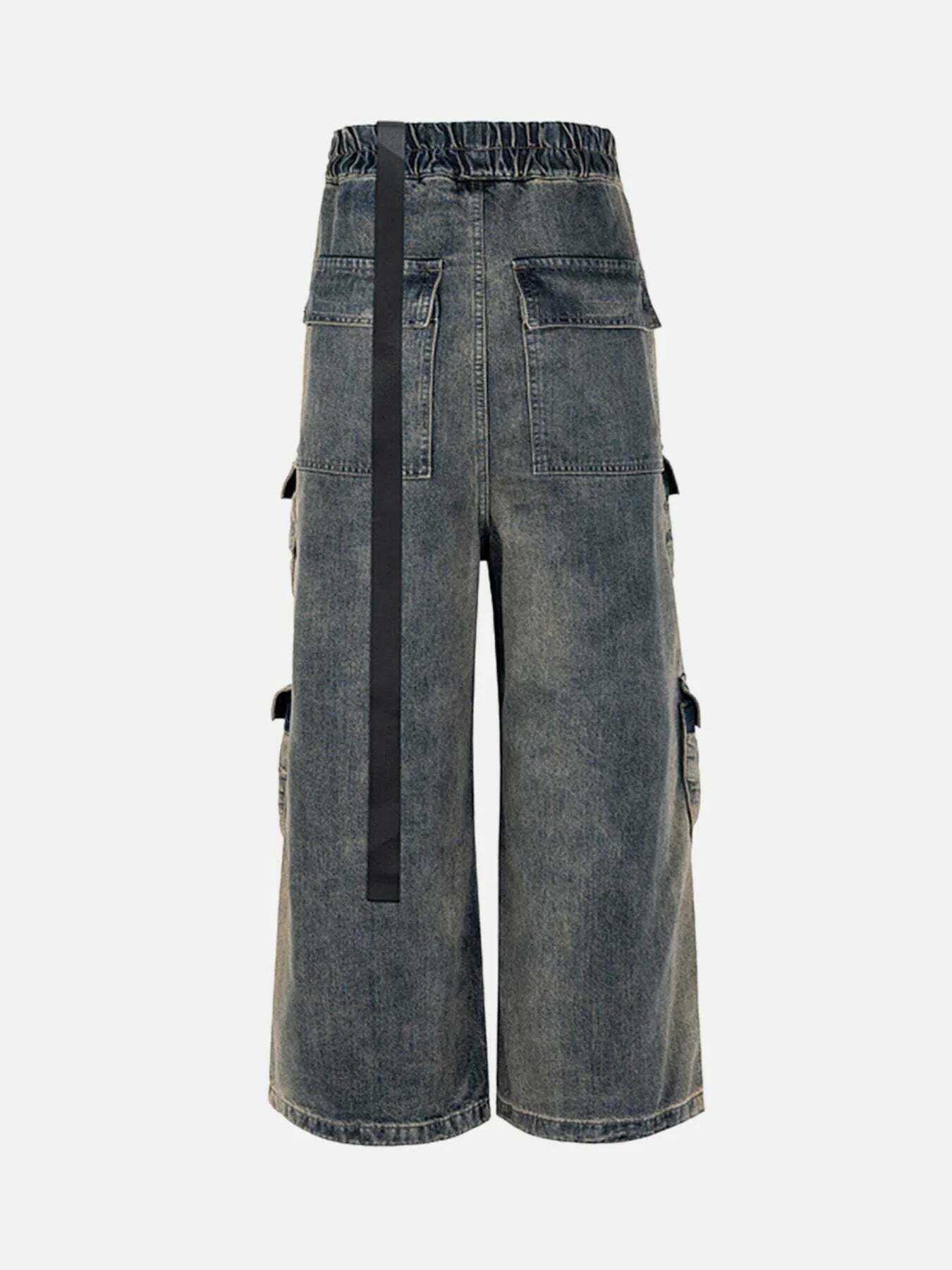 Gen Z Streetwear: Wide Leg Multi-Pocket Loose Jeans