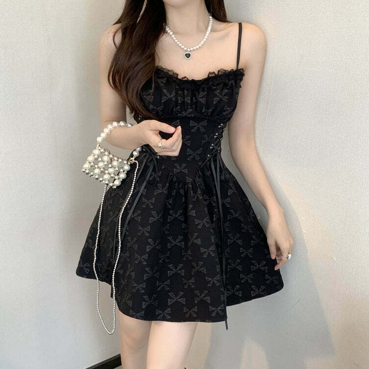 Gen Z Summer Backless High Waist Cami Dress for K-POP & Y2K Fashion