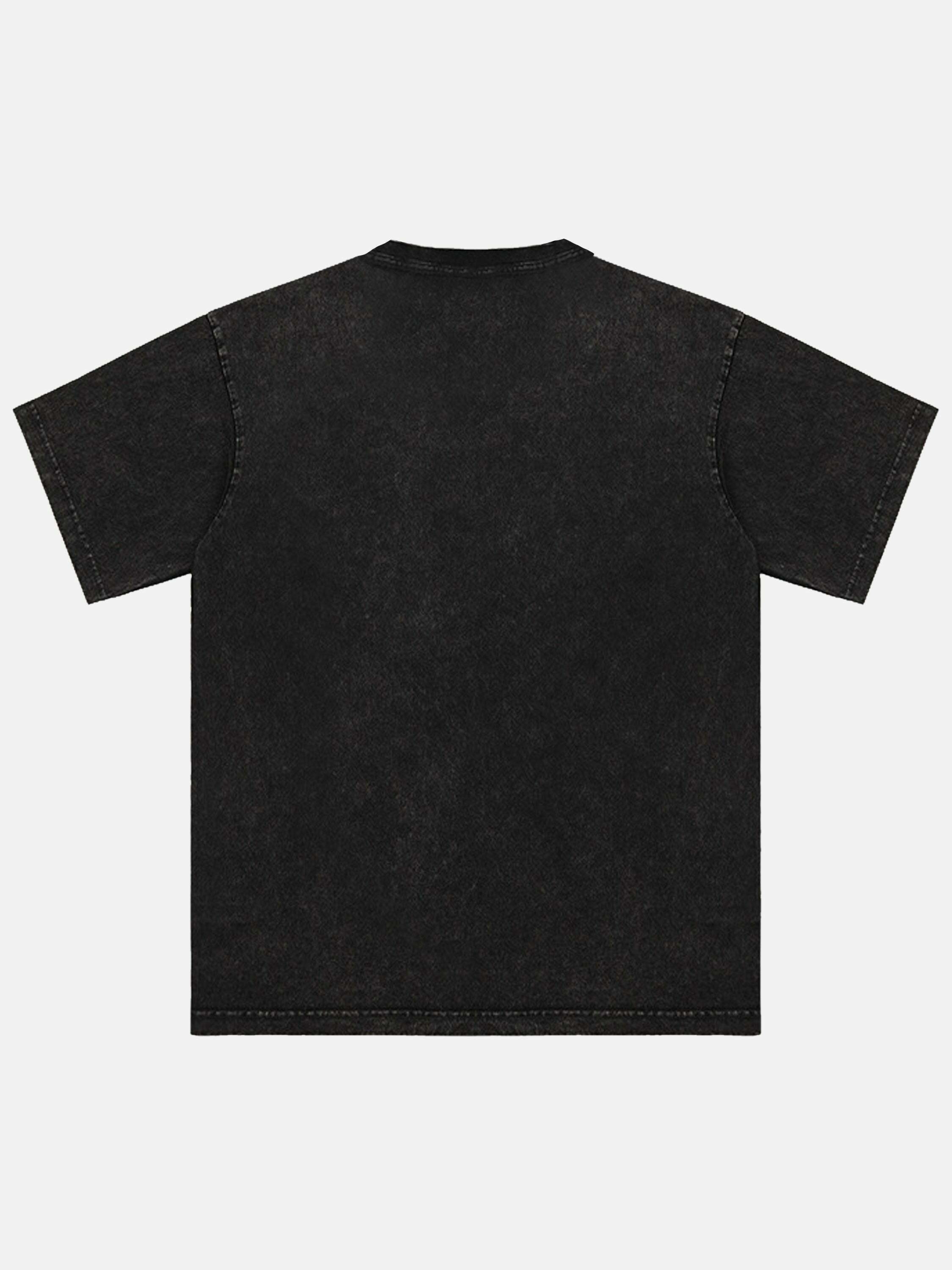 Gen Z Vintage Dark Print Tee for K-POP & Y2K Streetwear