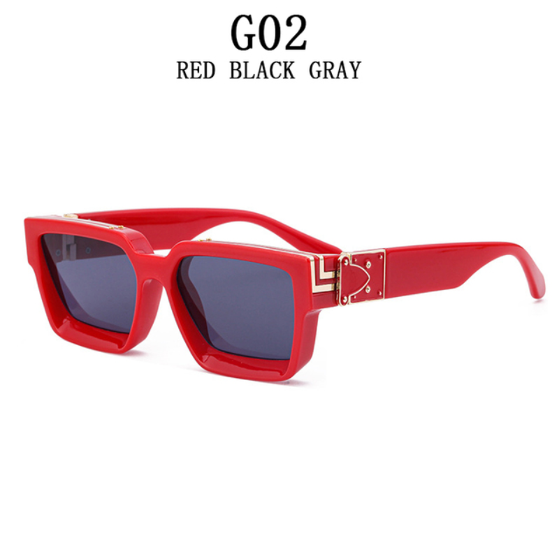 Glox Square Sunglasses: Trendy Gen Z K-POP Streetwear for Y2K Style