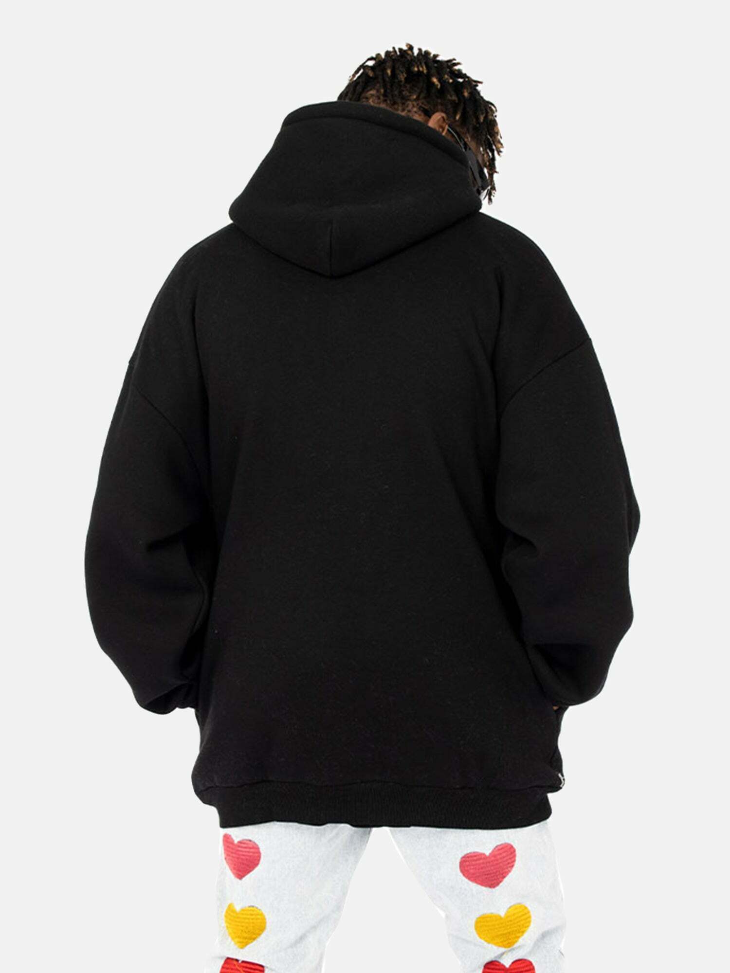 Gothic Letter Print Hoodie for Gen Z Streetwear Fashion