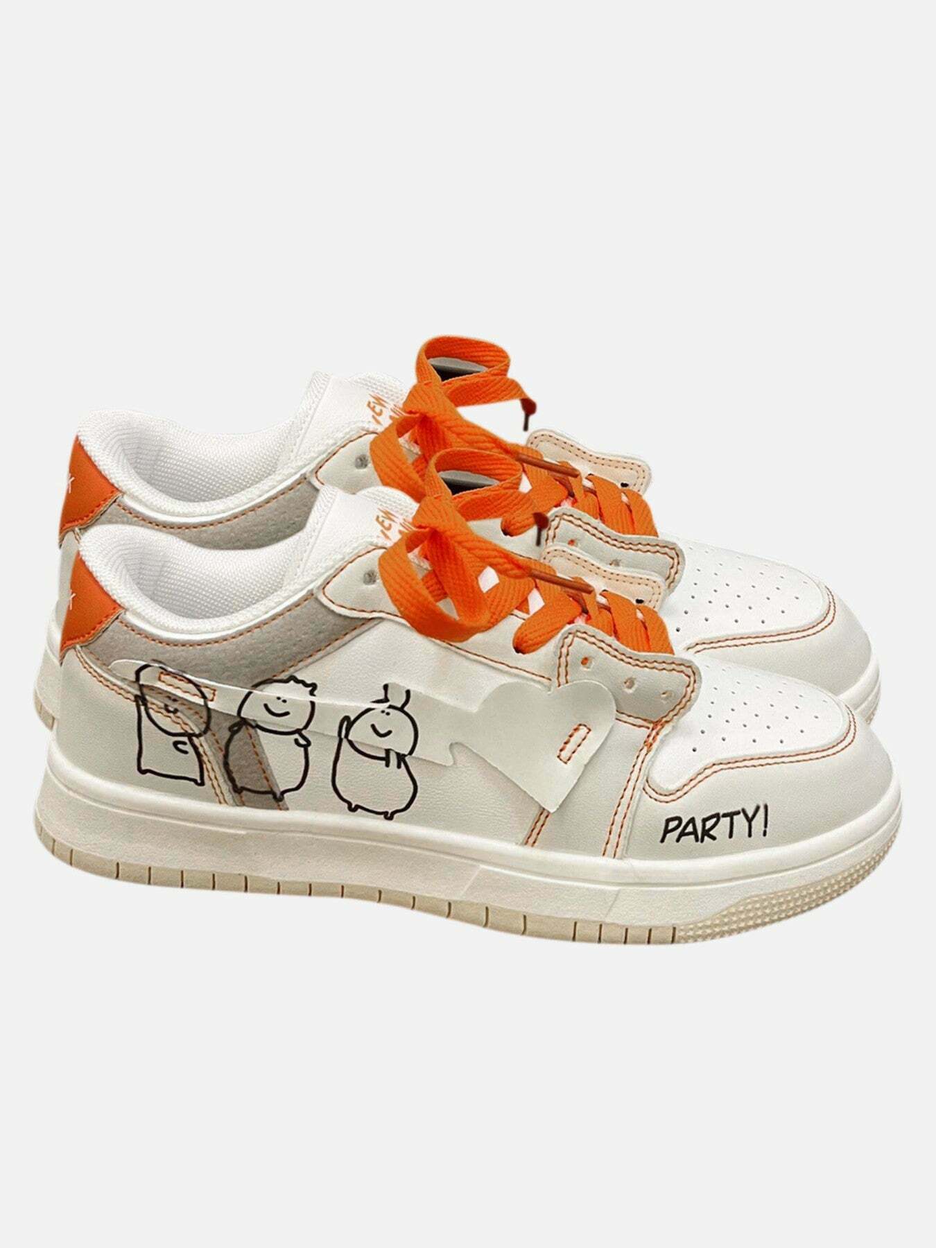 Graffiti Streetwear Sneakers: Gen Z K-POP Fashion for Y2K Style