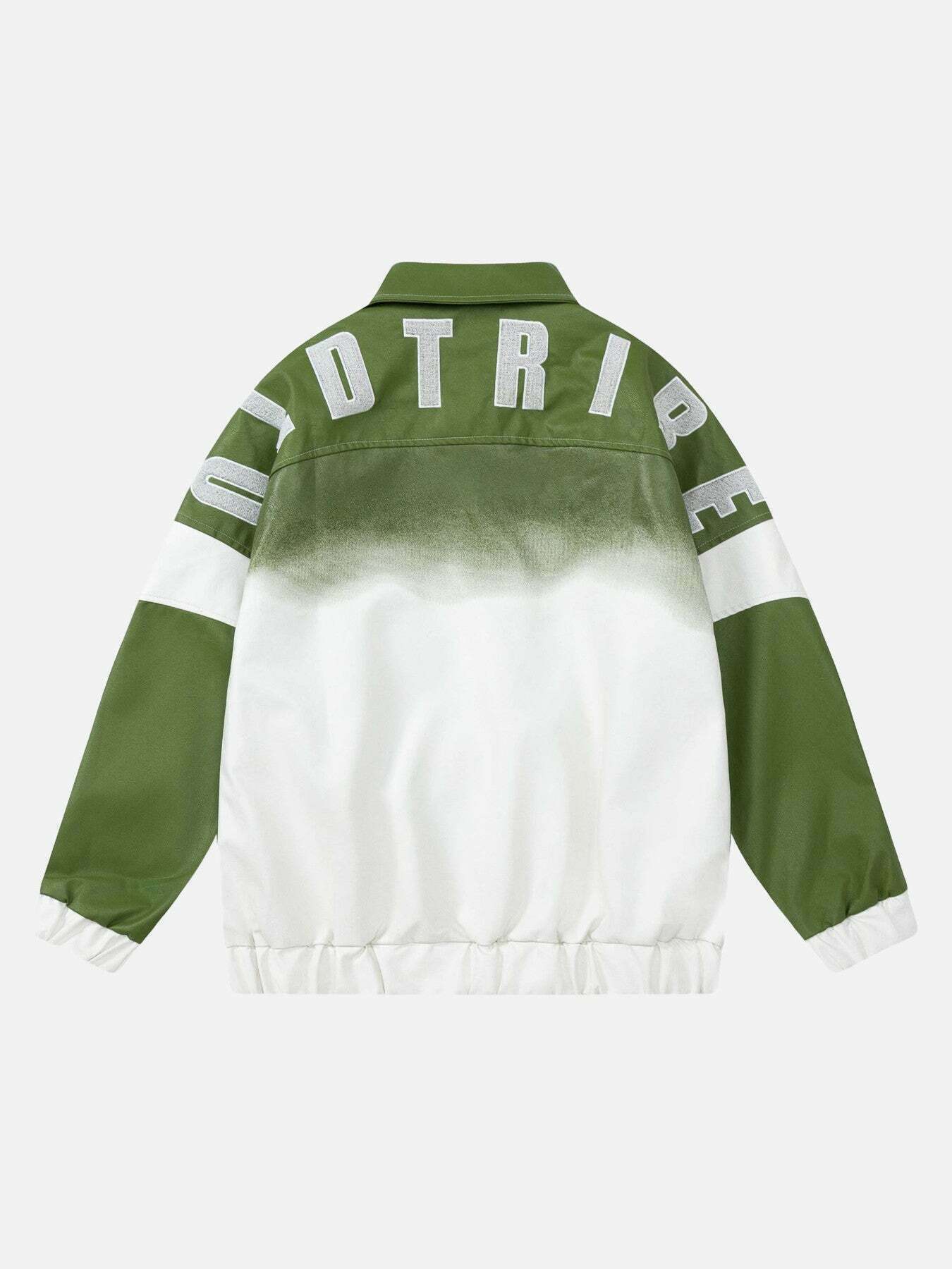 Green Gradient Avocado Baseball Jersey - Gen Z K-POP Streetwear