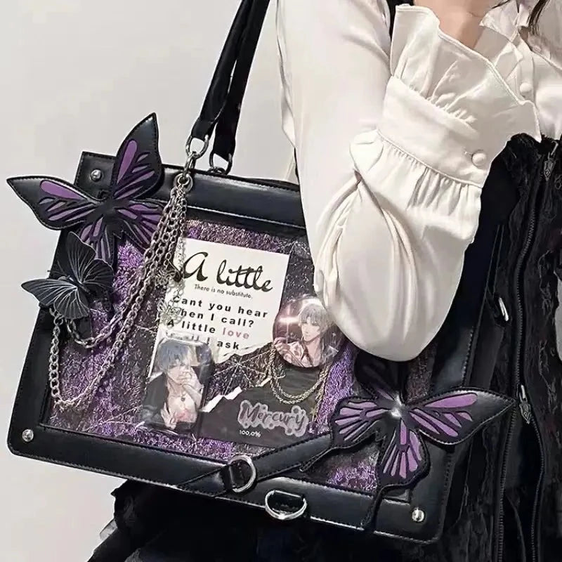 Guardian Butterfly Messenger Bag - Gen Z K-POP Streetwear Y2K Fashion