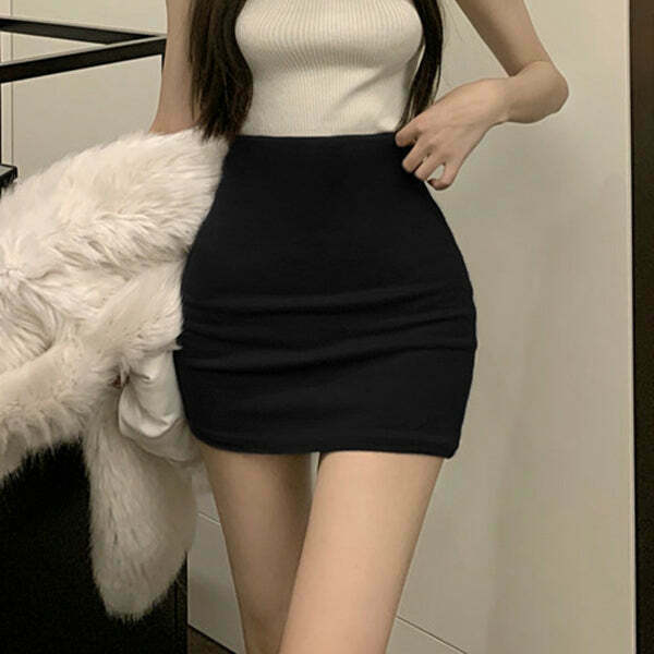 High Waist Stretch Short Skirt: Gen Z K-POP Streetwear Fashion