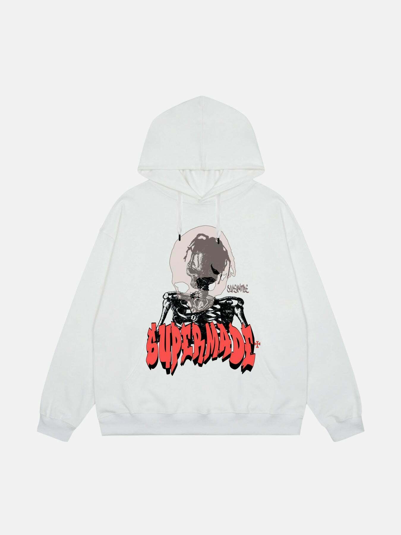 K-POP Streetwear: Rap Skeleton Graphic Hoodie