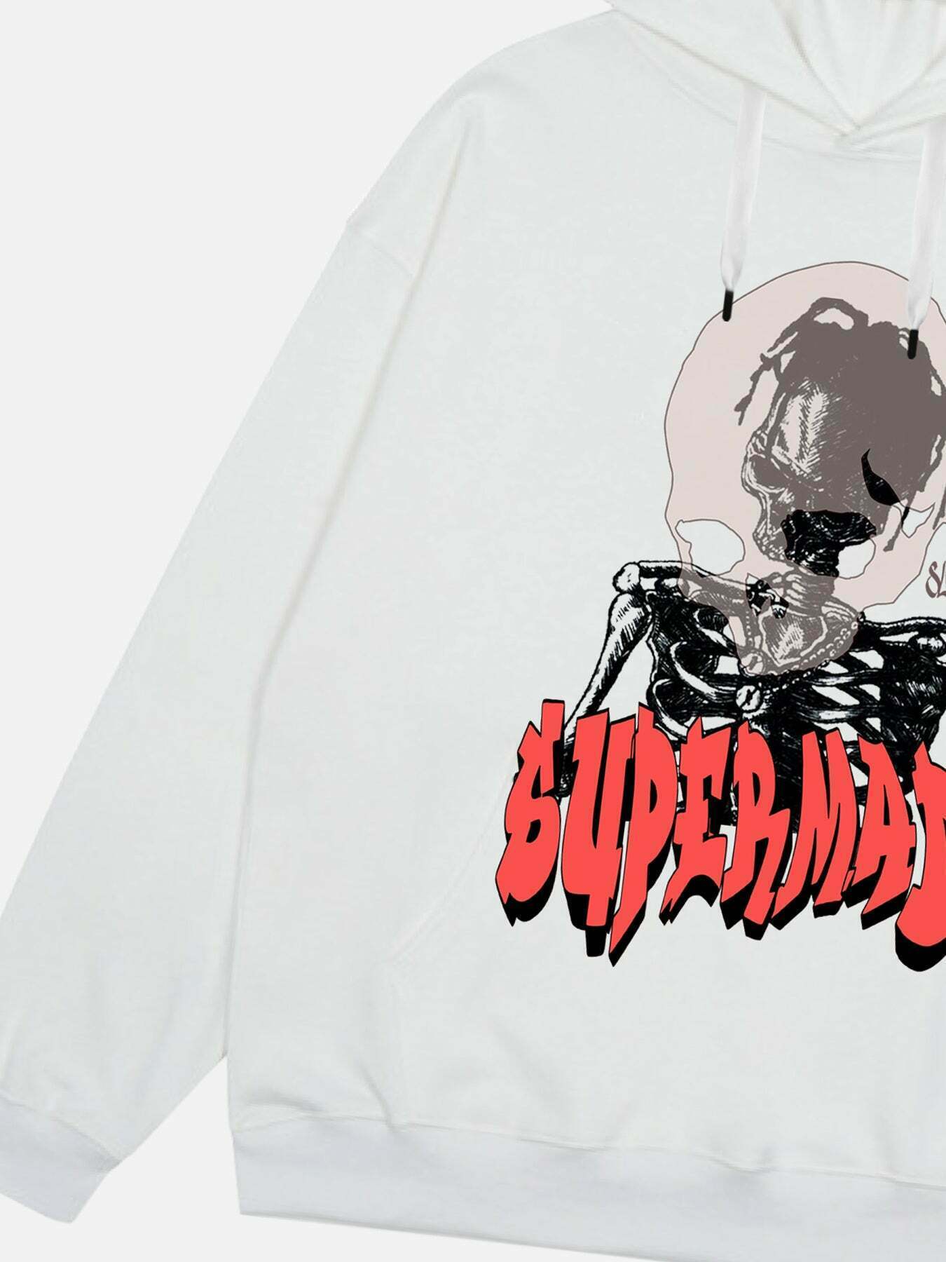 K-POP Streetwear: Rap Skeleton Graphic Hoodie