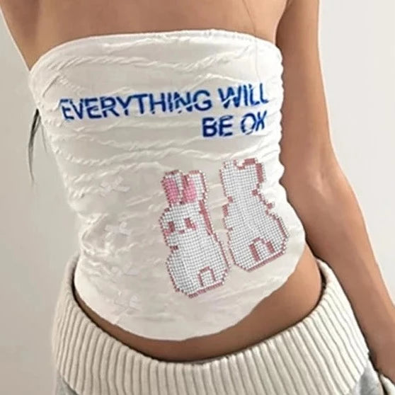 Kawaii Angelcore Corset Top for Gen Z Streetwear Fashion